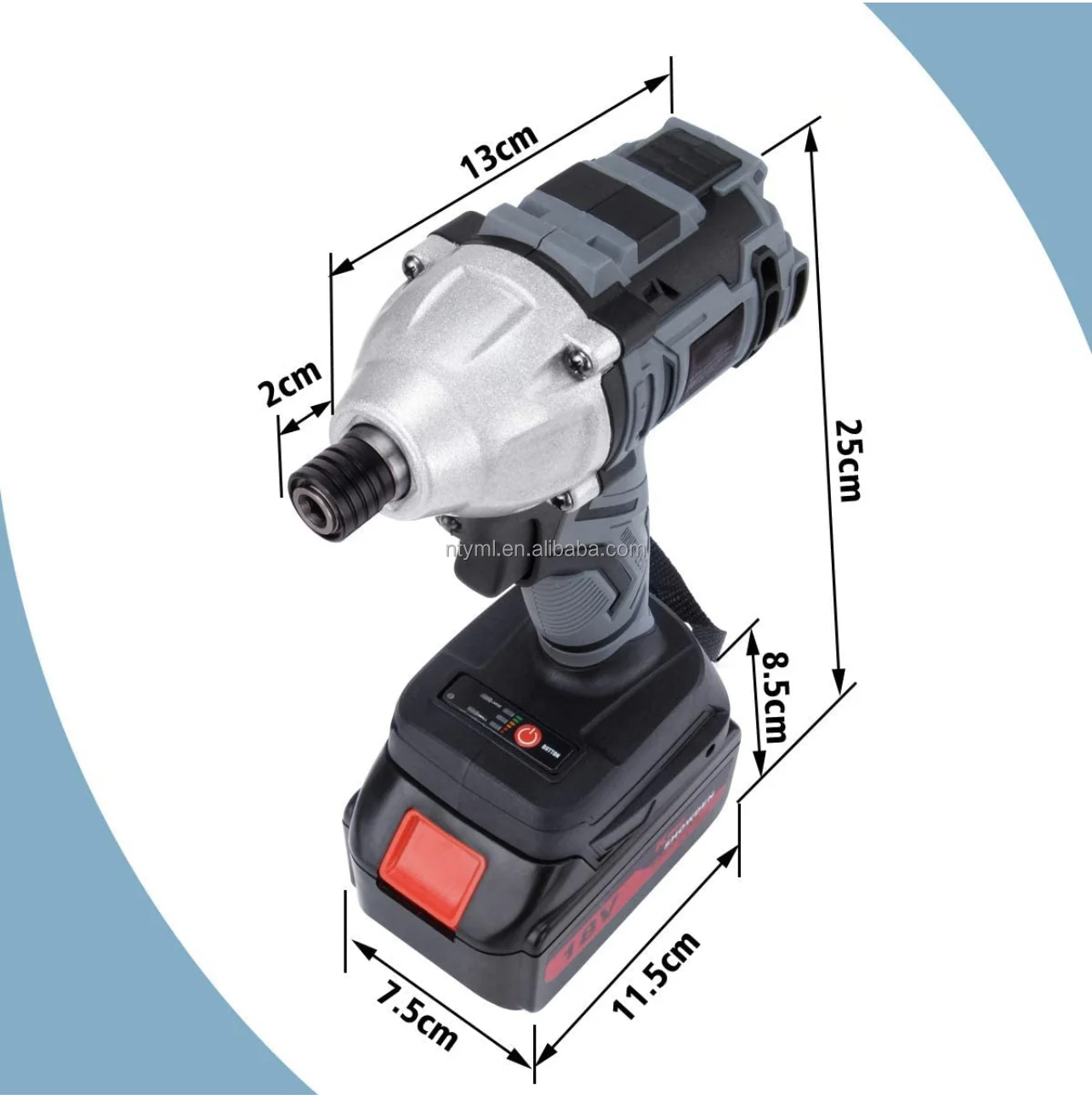 Maximum power 360 Nm lithium battery power tool cordless wrench 20v 1/2 inch head impact power wrench