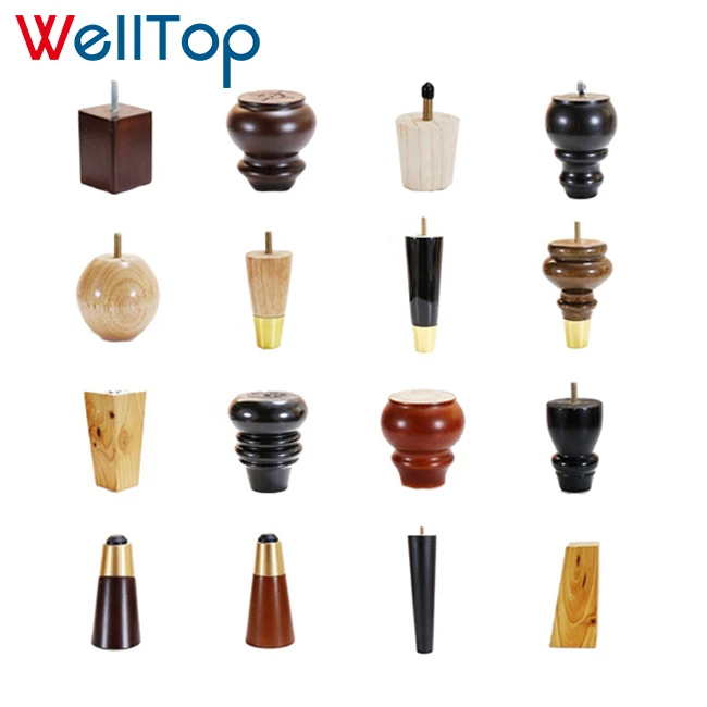 Вэй Tuo изготовленный на заказ мебельная фурнитура деревянные ноги ножка для дивана из массива дерева кровать VT-17.010