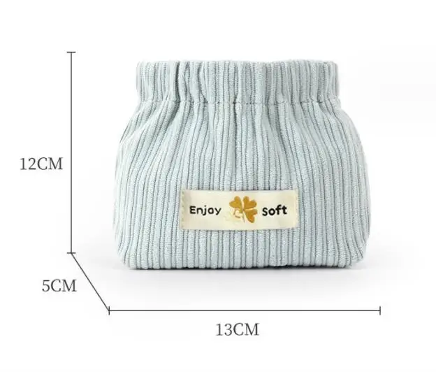 2024 factory wholesale other material corduroy mini cosmetic lipstick pouch, new design corduroy lipstick organizer click clack