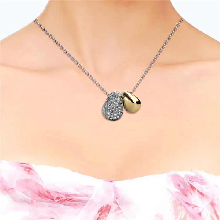 Premium Austrian Crystal Jewelry S925 / Brass Lucky Bean Pendant Wholesale Elegant Beaded Necklace Designs Destiny Jewellery