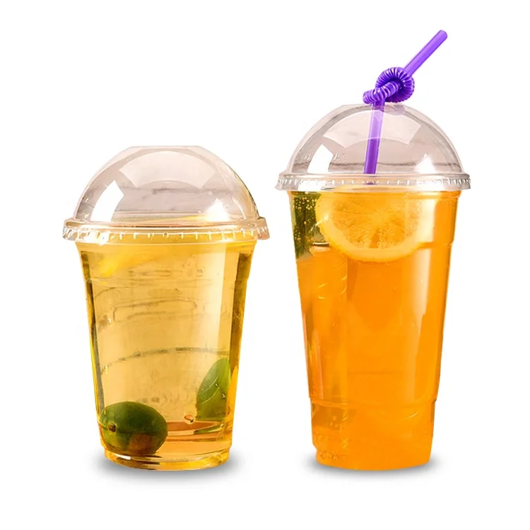 98mm 32oz disposable custom clear pla  pet pp milkshake plastic pet yogurt cup with lid