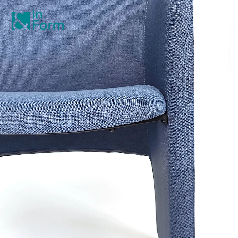 Foldable Writing Pad Tablet Upholstered ArmChair Nordic Design School Library Self Study Office Meeting Room Training Chairs
