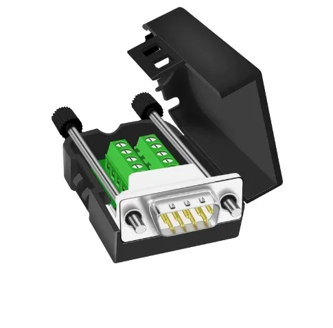 Solderless DB9 connector 9-pin serial port D-SUB to terminal module COM port RS232 female male 485 plug