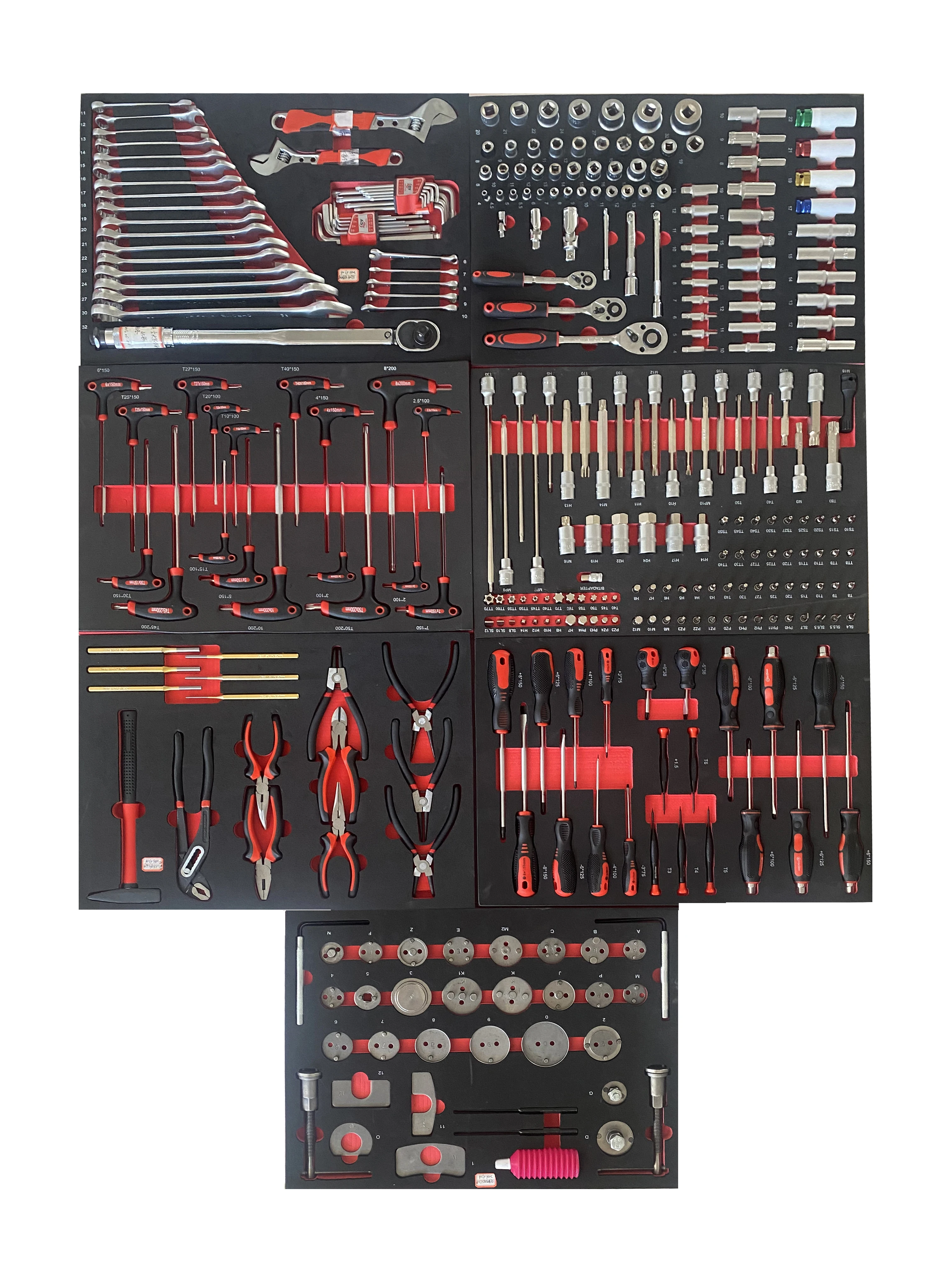 Heavy Duty Mechanic Professional Steel Tool Trolley Cabinet Cart With 322 Pcs Tool Set For Automobile Repair Workshop