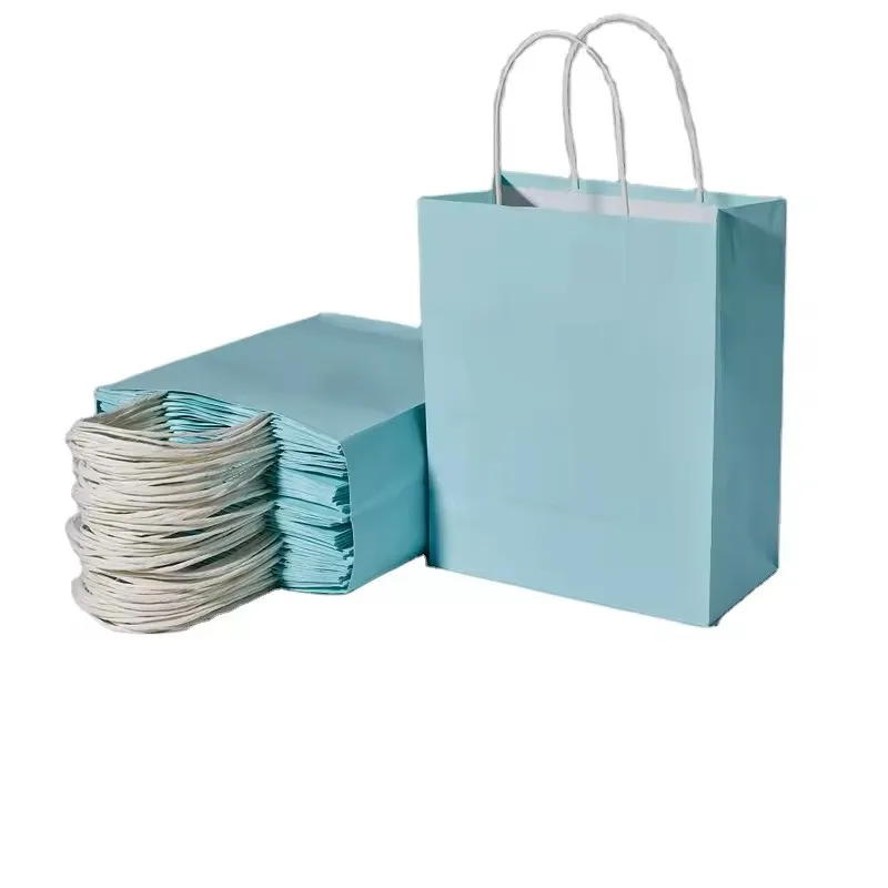 Fast Print Factory Customized Kraft Paper Bags Custom Private  Logo Shopping Gift Recyclable Paper Bags
