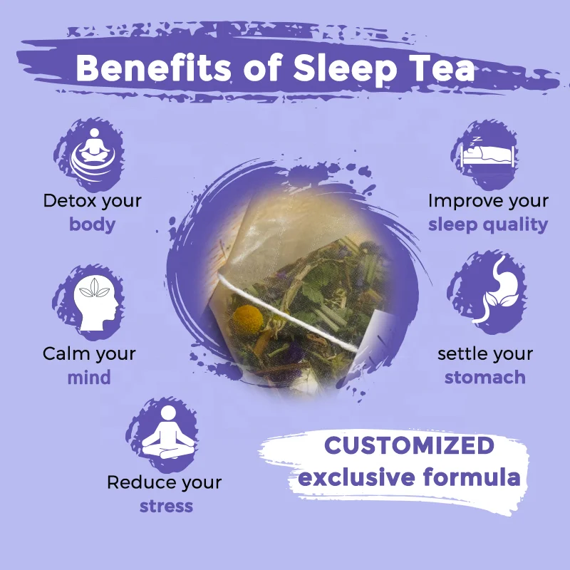 Private Label herbal tea for sleep with chamomile and lavender sleeping tea