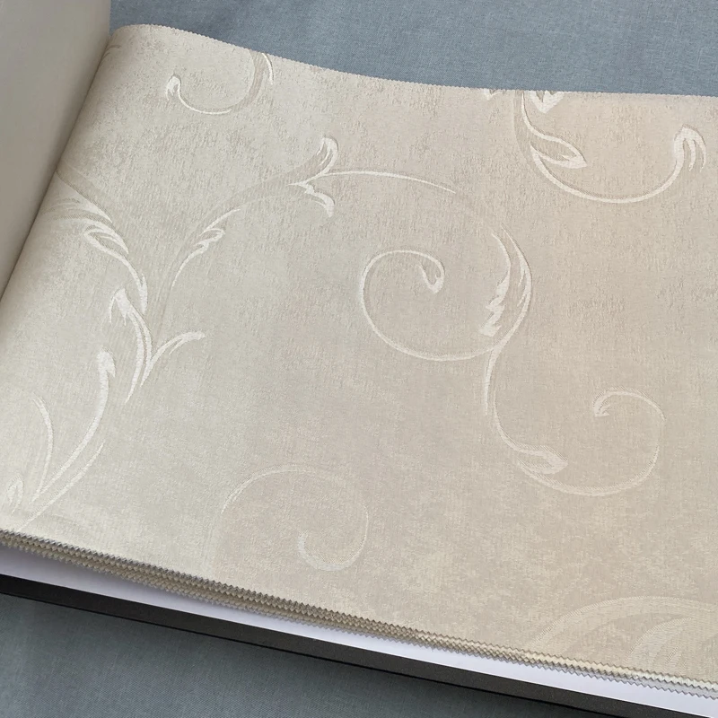 Luxury satin seamless wall covering fabric wallpaper Simple 3D home decor oversized rolled wall cloth