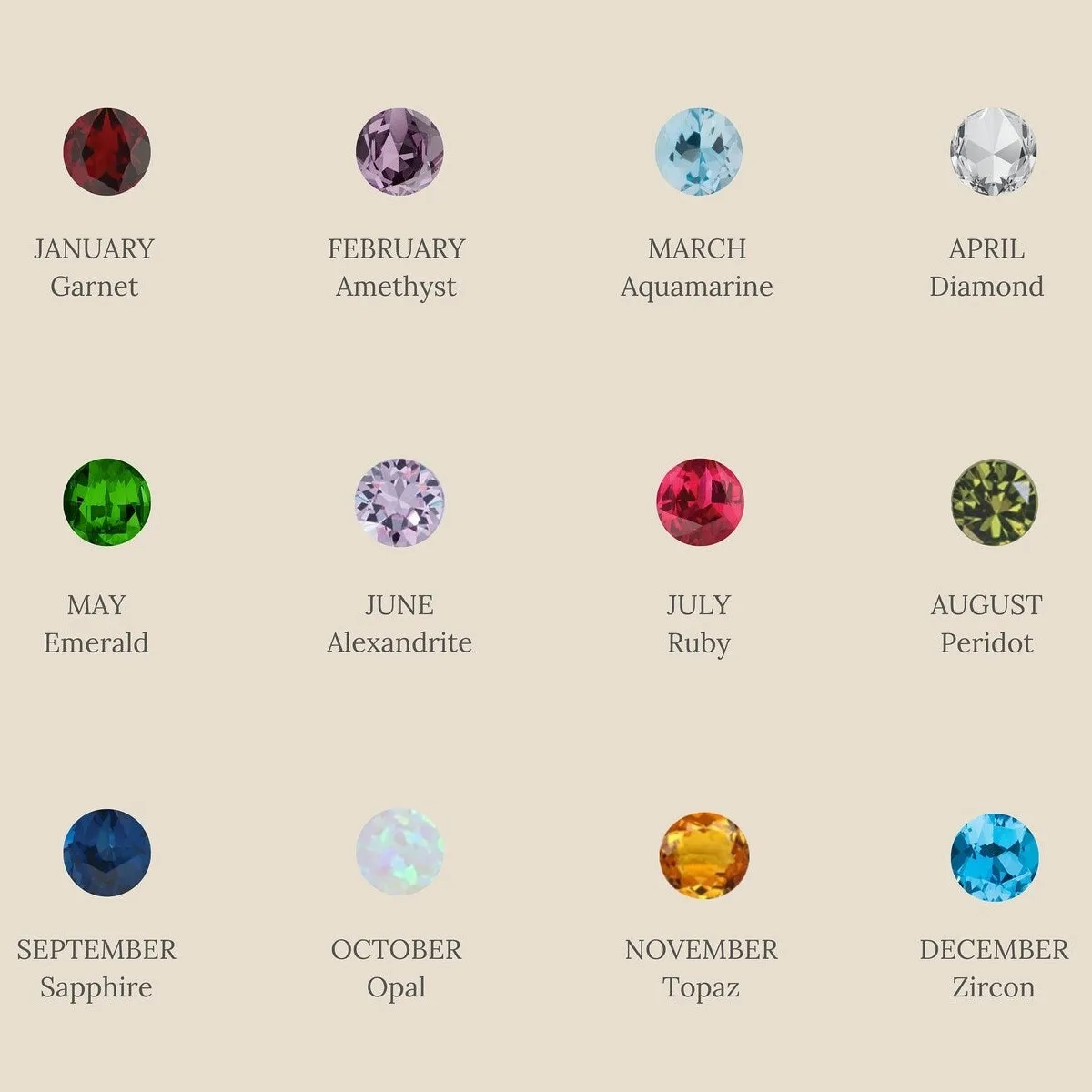 Hongtong A1-144 Latest Design Shiny 12 Colorful Birthstone Zircon Luxury Women Fashion Jewelry Huggie Earring