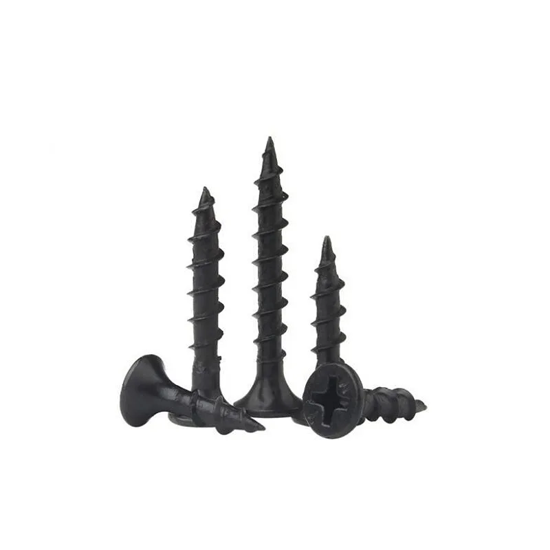 Drywall nails wood screws Black countersunk head Phillips tapping screws