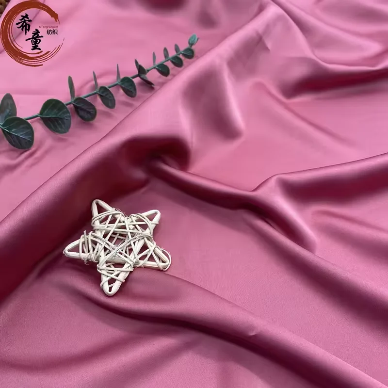 Woman party wear dress pajamas material  Wholesale colored dobby Duchess Satin Fabric Rolls for pajamas evening dress