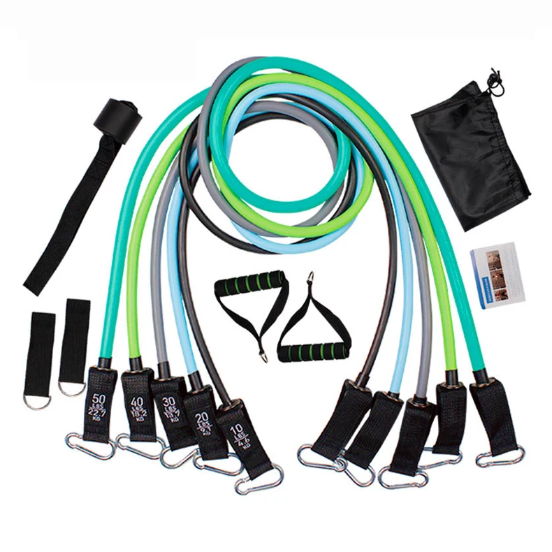 Workout Home Gym Equipment Piece Resistance Bands Set Of 11 china manufacturer