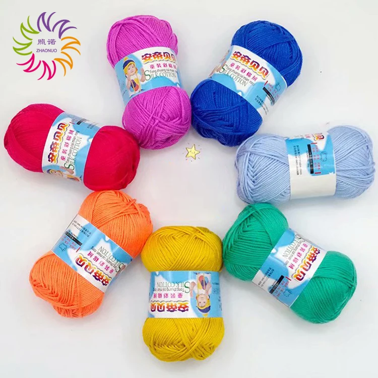  ZHAONUO baby flat eco-friendly 100 features colorful bamboo yarn for