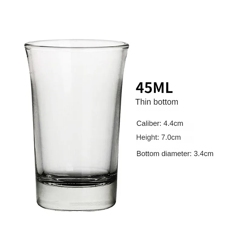 Custom Logo Text Bullet Shot Glasses Glasses White Spirit Tequila Tumblers 2oz Bar Heavy Duty Base Shot Glasses
