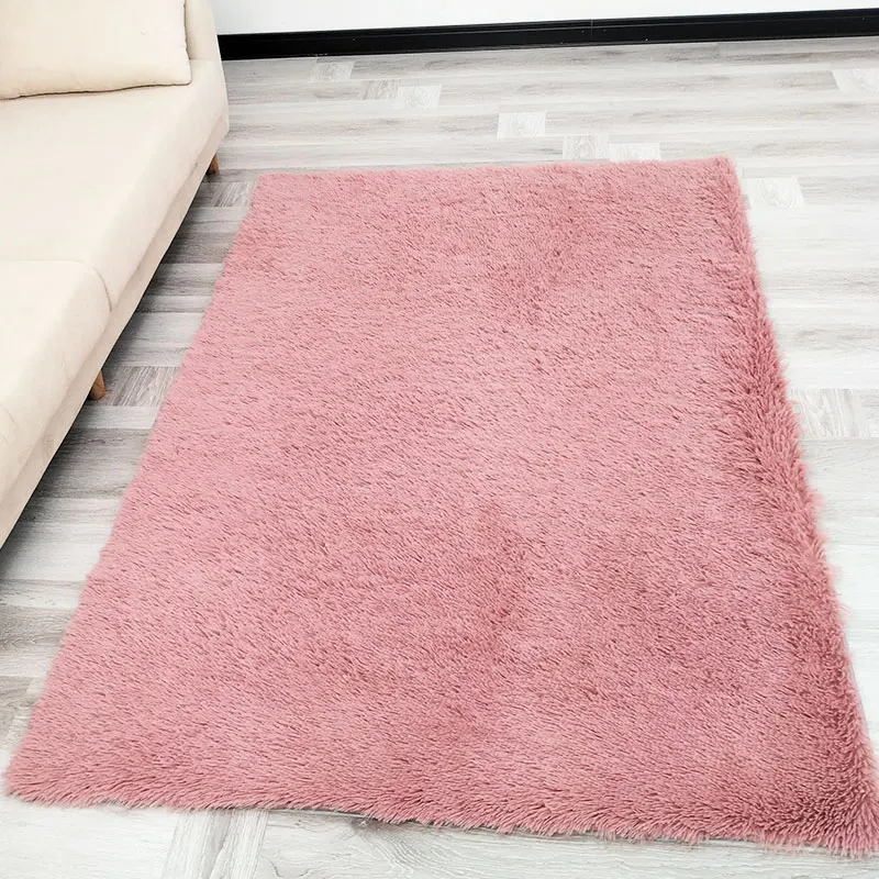 Modern PV Soft Custom Carpet Faux Fur Area Rugs Living Room Anti Slip High Density Foam Sponge Backing Wall to Wall Carpet Adult