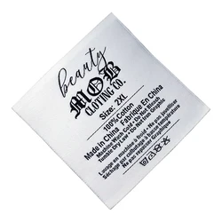 silk polyester washing instruction label clothe care label wash label