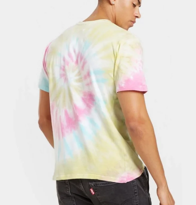 Wholesale Custom Logo Tie Dye T-Shirt Personalized Tie Die Dyed T Shirt 100% Cotton Made Men