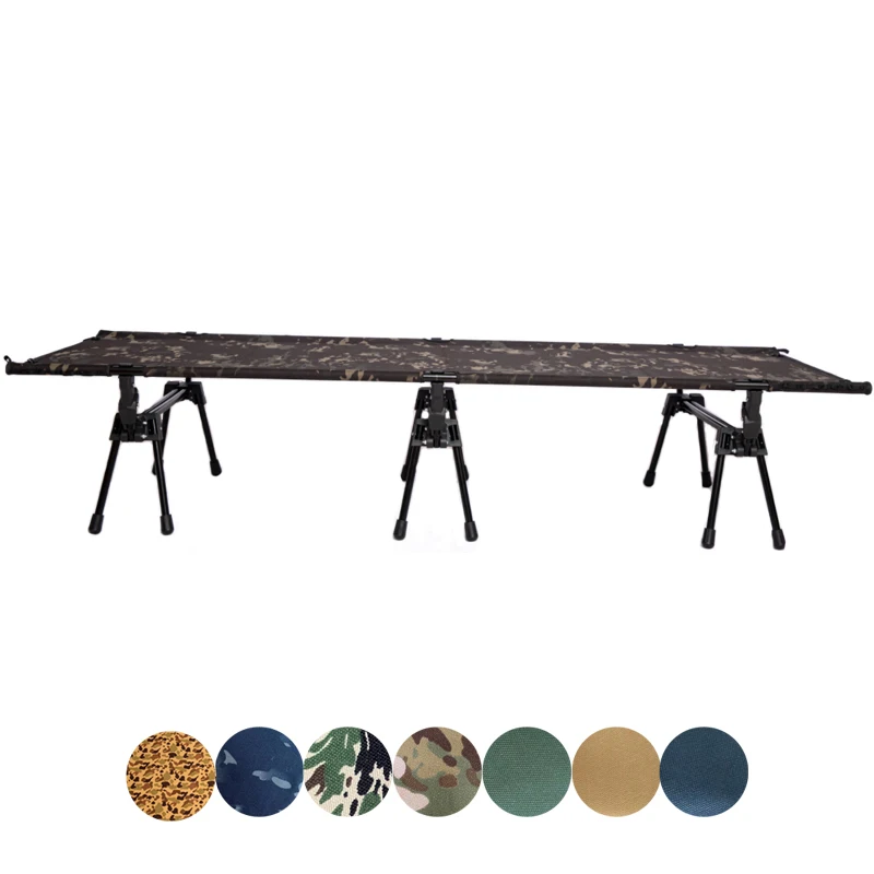 Hot selling 250kg load bearing folding camping cot ultralight travel sleep aluminium alloy outdoor camping bed for adult