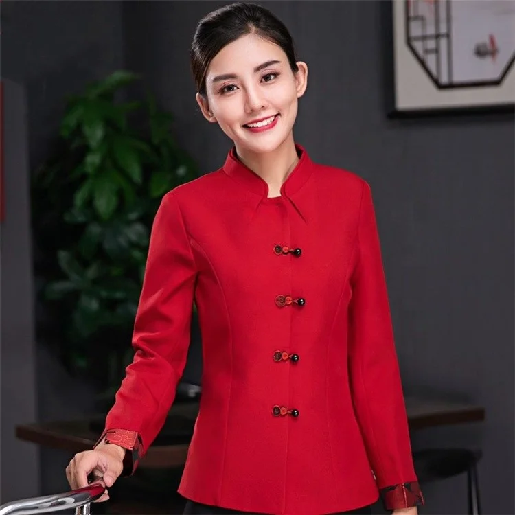 
Custom Unisex Waiter Uniform Staff Uniforms for Restaurant Hotel Bar Club Housekeeping Staff Breathable 0.3kg/piece 30 Pieces 