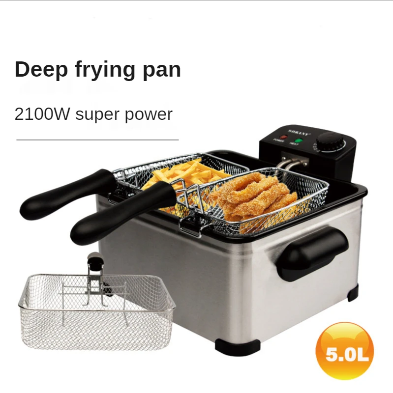 5.0L big capacity potato chips frying machine deep fryers for sale
