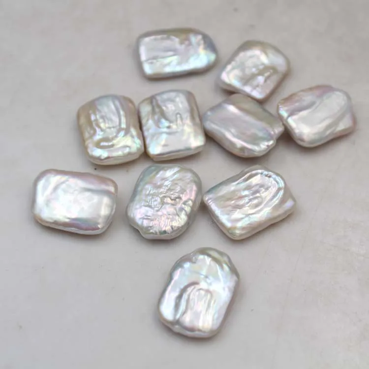 handcrafted square natural freshwater cultured baroque pearl loose pearls