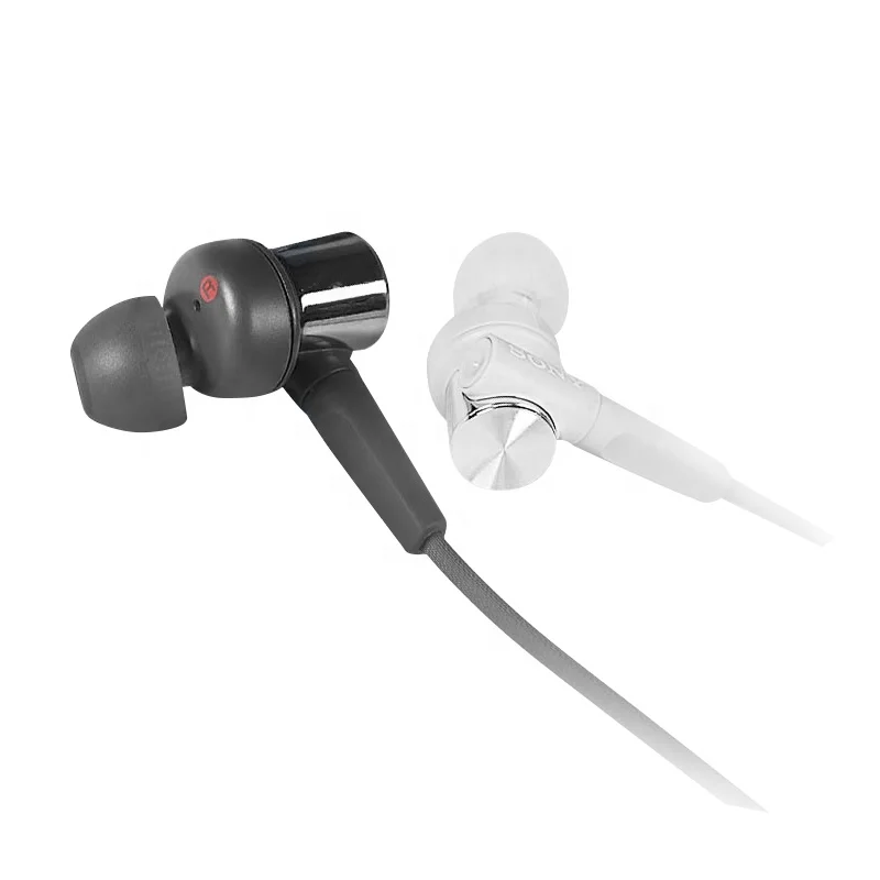 Sony MDRXB55AP Wired Extra Bass Earbud Headphones/Headset with Mic for Phone Call, Black White