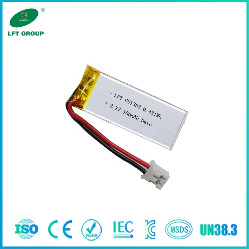 Factory supply 701333 601333 batrei 3.7v 160mah 165mah rechargeable battery 10C for e-cigarette Vape lighter