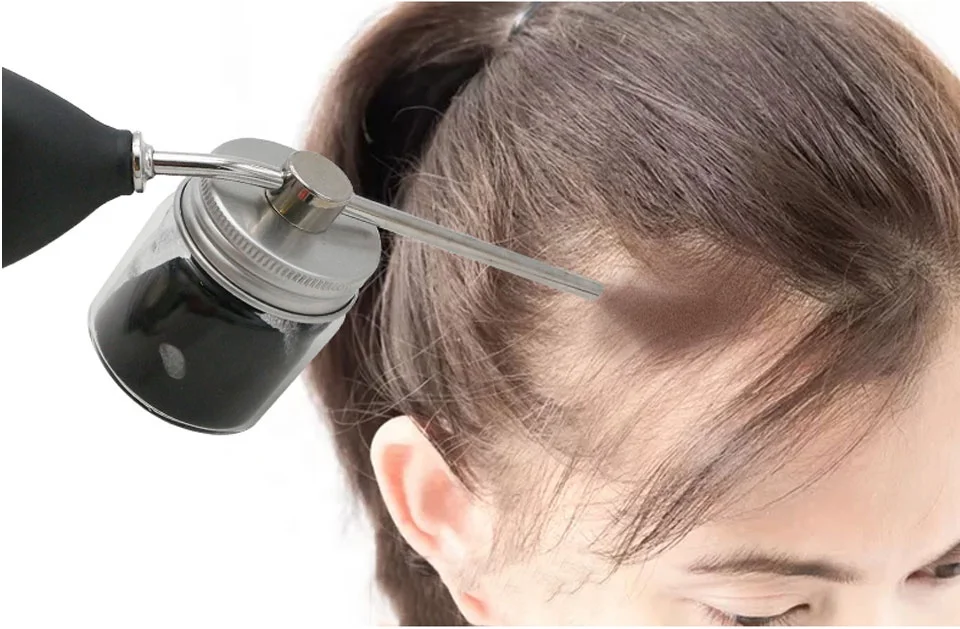 
Professional Usage Salon Tool Hairdressing Silicone Bottle Translucent Hair Fiber Powder Spray Bottle Applicator 