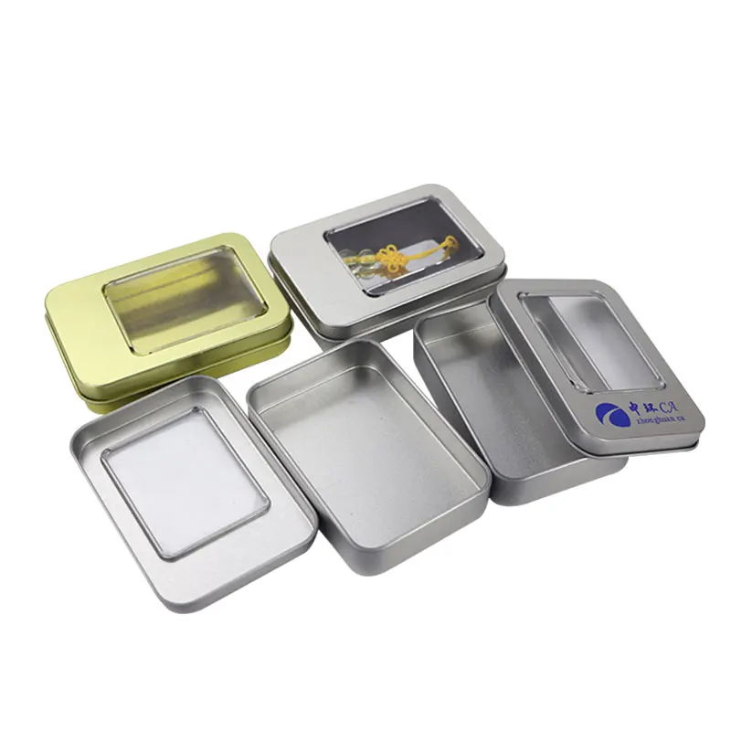 Square empty condom small tin box silver tin box spot wholesale