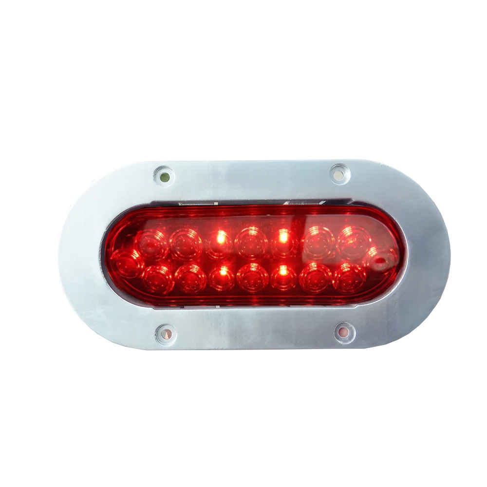 
Car accessories 6inch LED oval tail lights with chromed and SAE DOT for truck lighting systems 