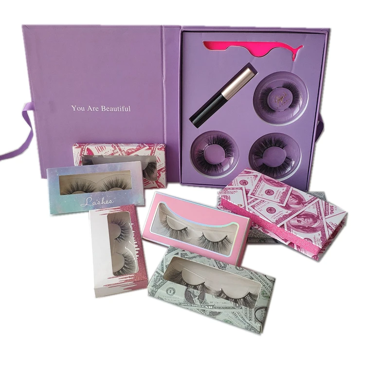 Блок для ресниц оптом норковые ресницы изготовленный на заказ ресница упаковке 20 мм 25 мм-30 мм 3D ресницы серо-коричневого цвета