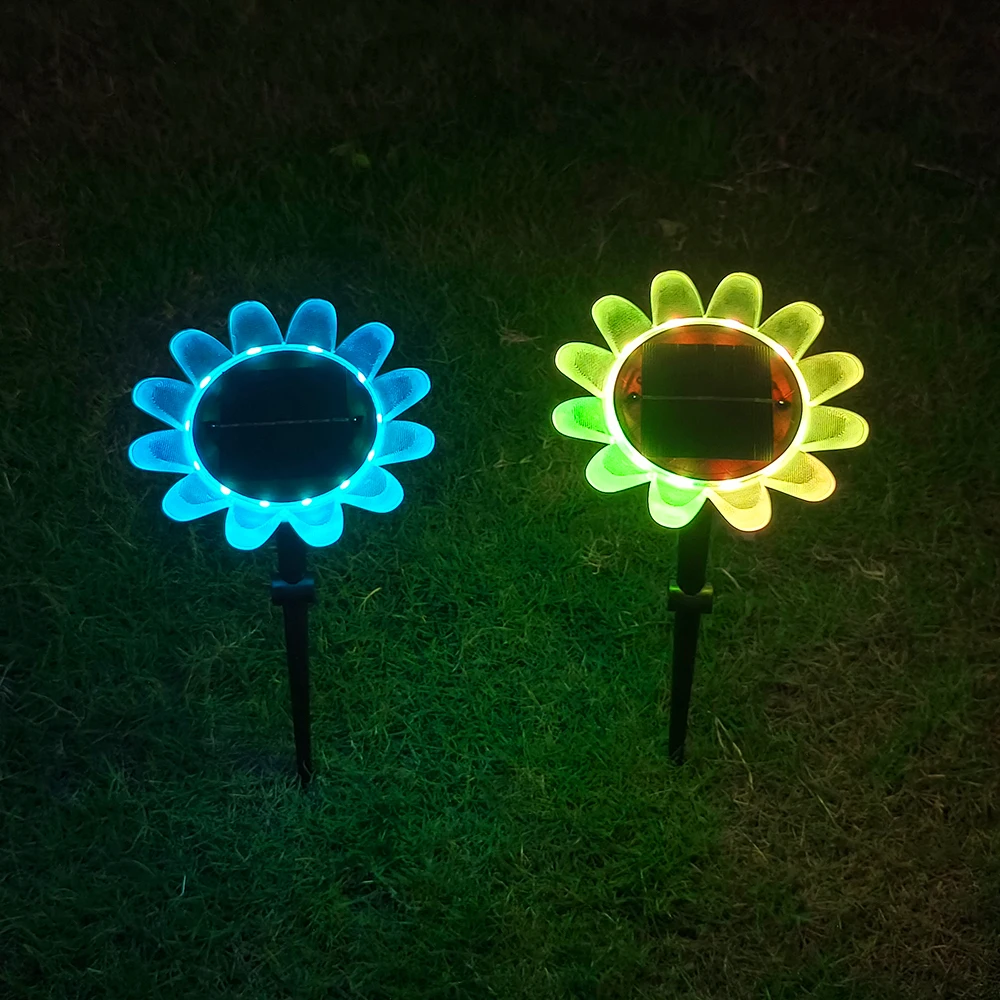  LAMHO Sunflower IP68 Waterproof Amphibious Remote Controlle RGB Floating Led Solar Swimming Pool Light Swim