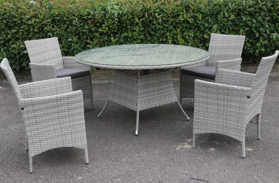 Уличная садовая мебель из ротанга/уличная мебель для патио/мебель из ротанга, обеденный набор из Стали KD