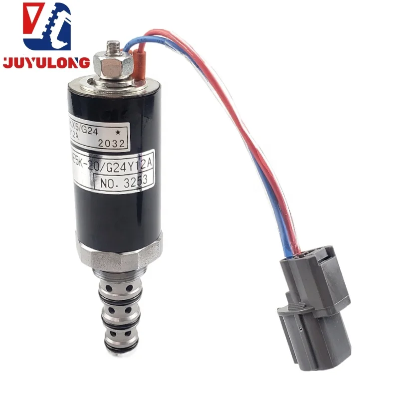 JUYULONG is suitable for SK200-2-5 G24Y12A excavator rotary motor rotary pump brake solenoid valve YN35V00005F2