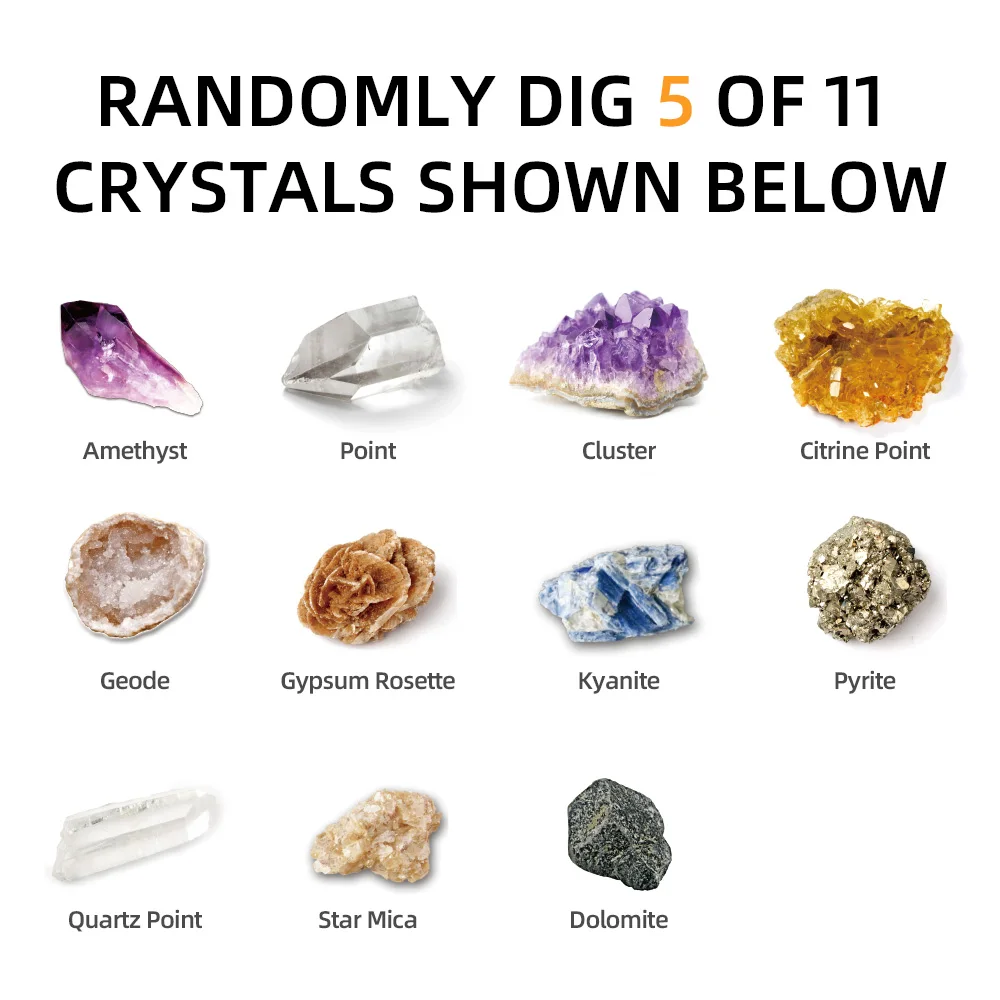 PianoPotato Excavation Kit Dig Kit NATIONAL GEOGRAPHIC Excavate Real Gems Rock Gemstone  Rocks  Minerals Crystal Dig Kit