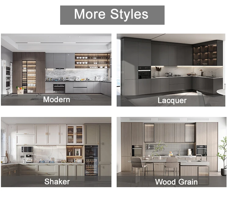 Ais Apartment Cabinet Kitchen Modern Style Design Customized Kitchen Furniture Classic White Pvc Kitchen Cabinet With Island