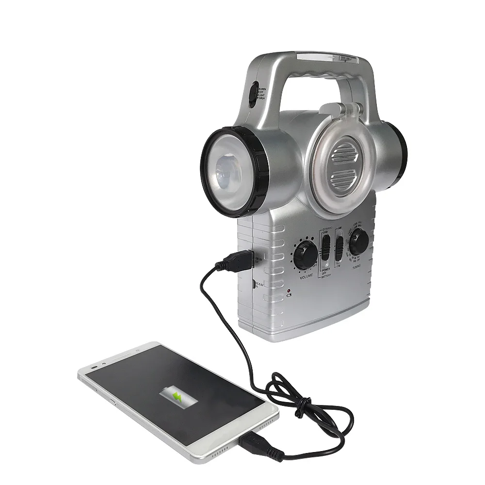 Японская маркировка, ручной фонарик на солнечных батареях, радио с зарядным устройством для сотового телефона, перезаряжаемое портативное радио со светодиодным индикатором