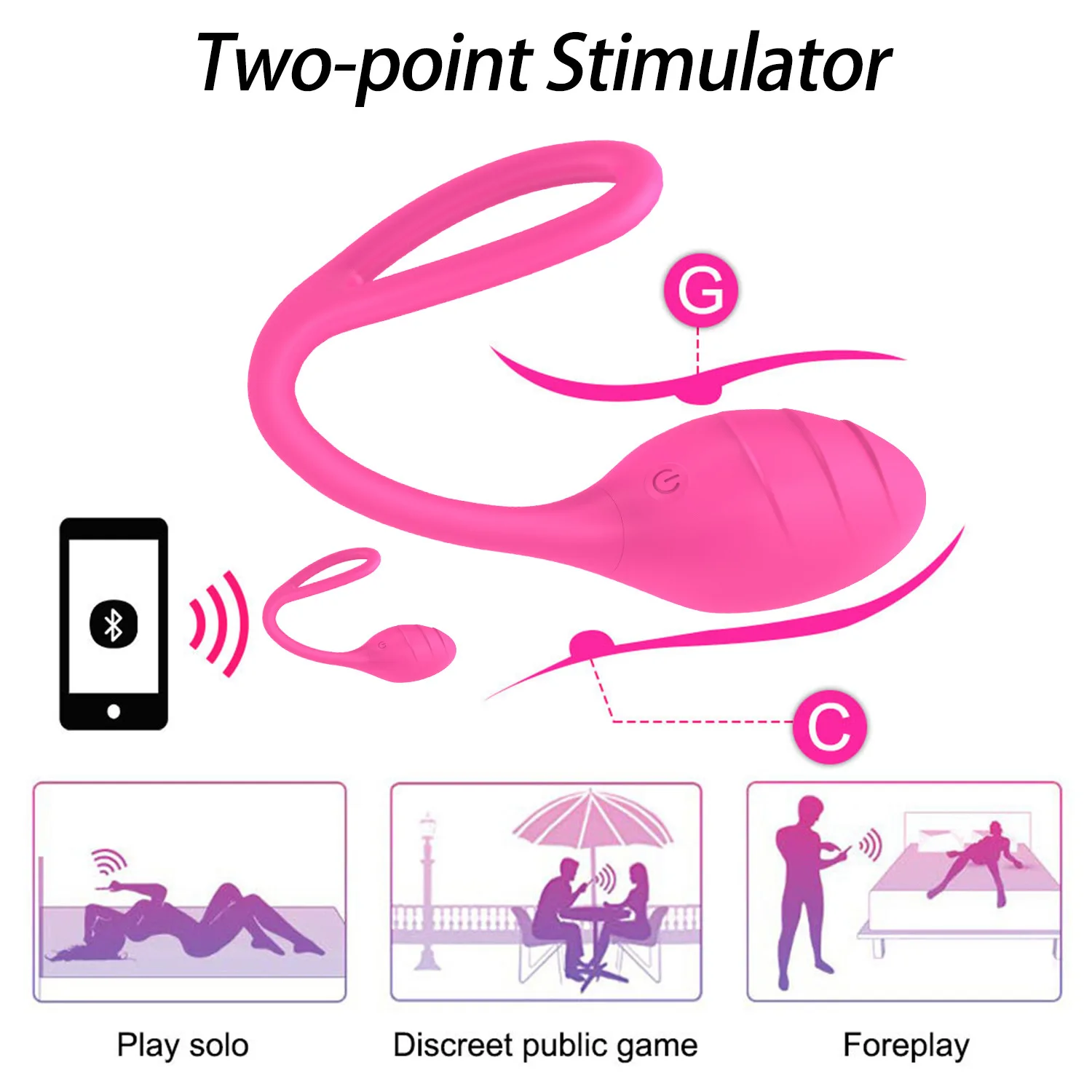 Remote Silicone Egg Vibrator Blue tooth Stimulator 10 Vibration Modes G-spot Massager For Couples