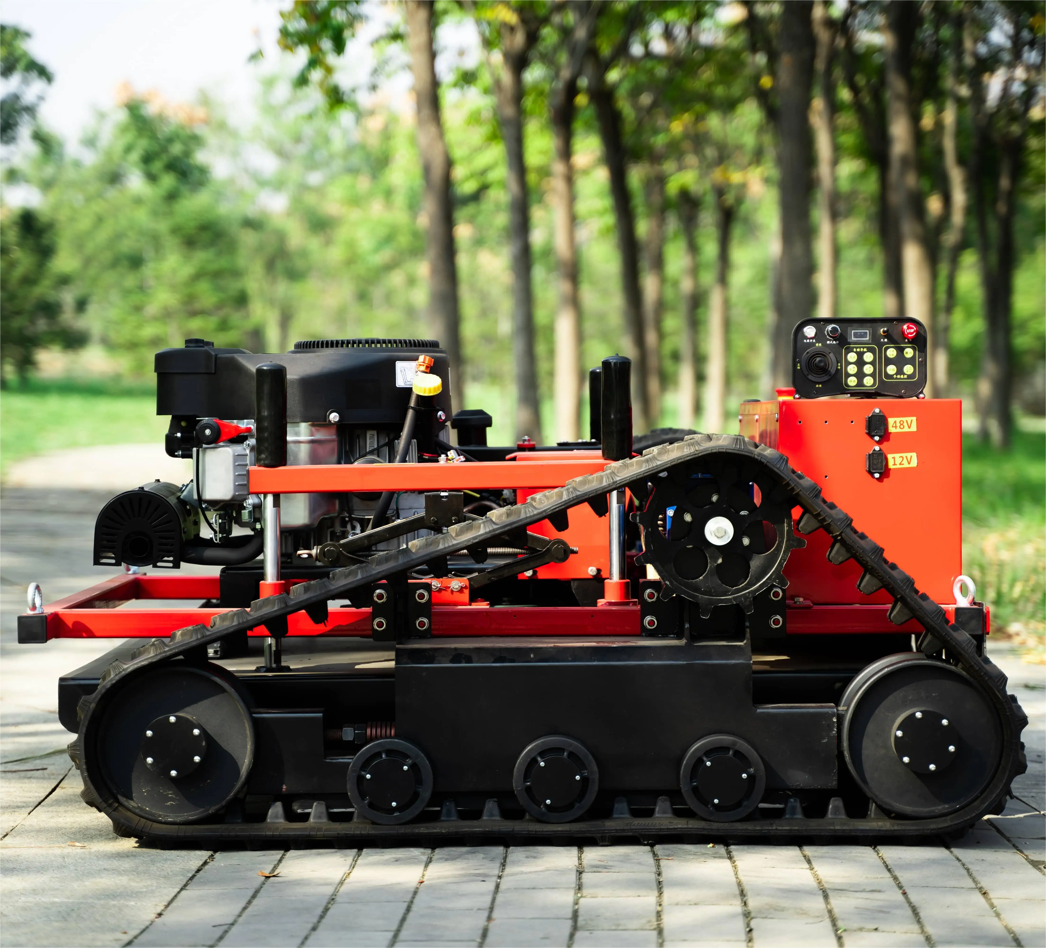 High quality new design 764CC double cylinder high horsepower hill climbing intelligent remote control lawn mower