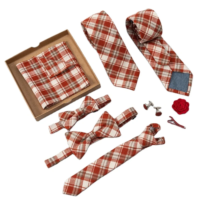 
 Shengzhou производитель галстуков, хлопковый новейший дизайн в полоску и клетку, мужской комплект галстуков, набор галстуков  