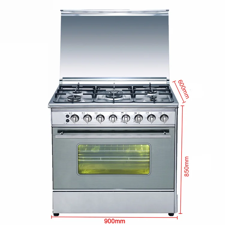 Factory wholesale 5 burners gas cooker with oven multifunction oven with gas cooker 36 inch cooking range with oven