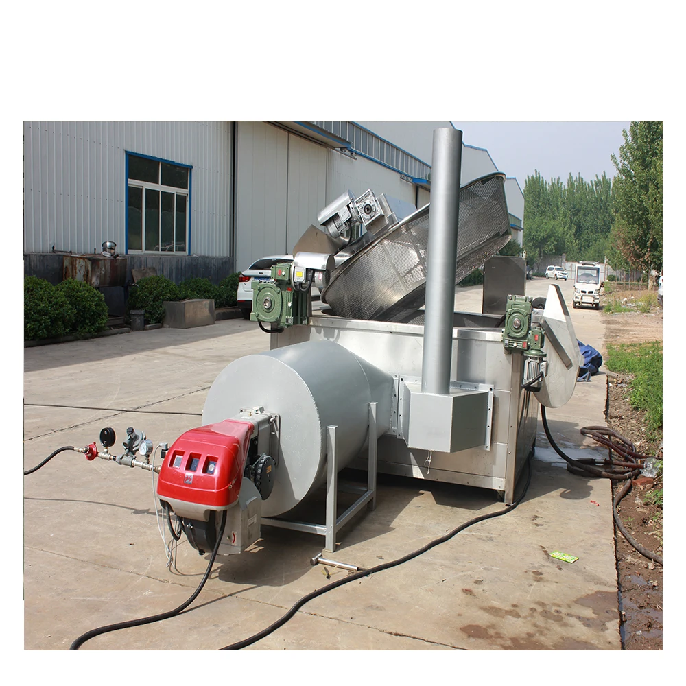 commercial automatic electric stir kfc chicken potato chips batch frying machine