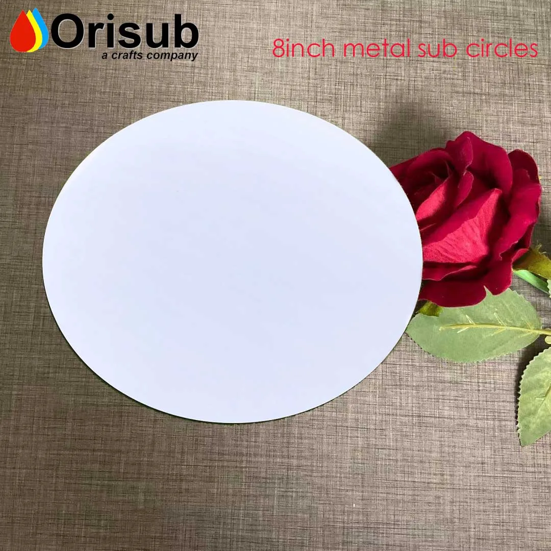 8 inch metal sublimation circle aluminum for heat transfer