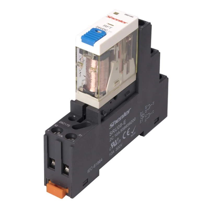 Shenler RFT2CO024LT+SRU08-E interface relay plus socket 24VDC 8A dpdt dc/dc solid state relay 200a ve-r02 5a /220vc