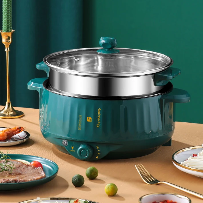 Многофункциональные электрические кастрюли из нержавеющей стали мини-кастрюля для приготовления пищи антипригарная сковорода домашняя кухонная электрическая