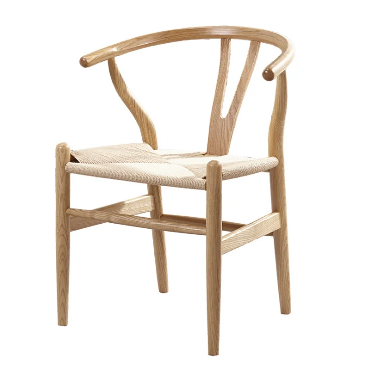 
restaurant furniture living room cafe lounge dining chair wishbone Y chair by solid ash wood 