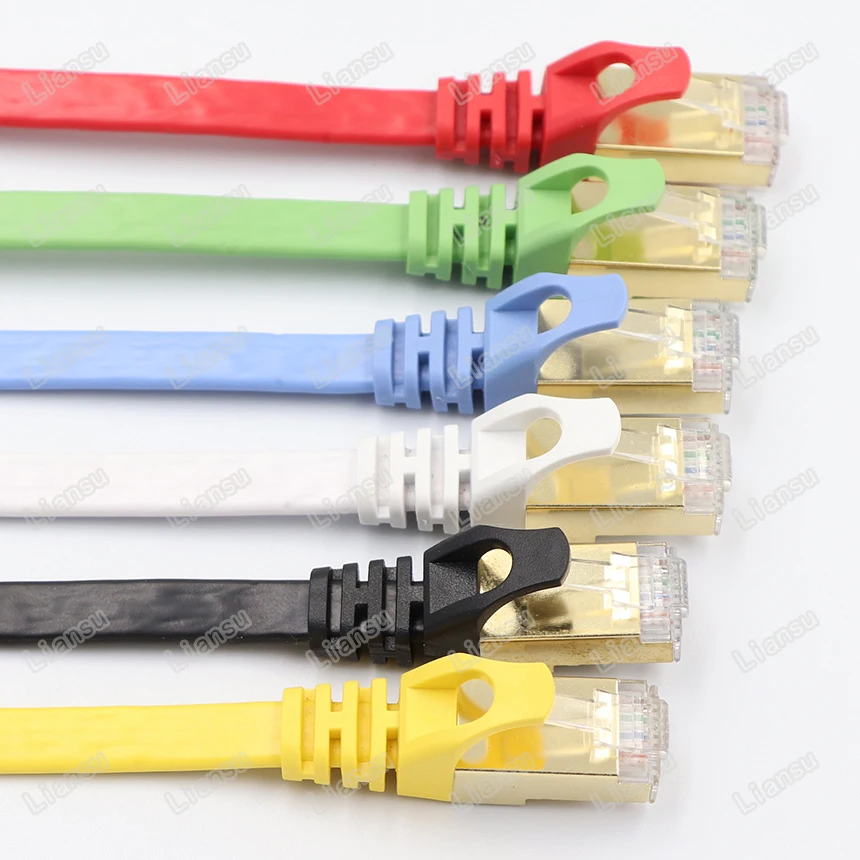 Сетевой кабель Liansu Linksup соединительный rj45 8P8C плоский 0 5 м 1 2 3 м-30 CAT 7