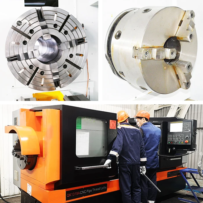 Hollow Chuck Large Spindle Automatic Pipe Cutting Lathe CNC Pipe Thread Lathe Machine
