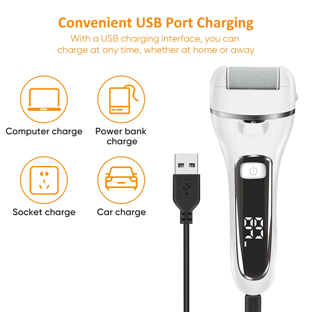 Бестселлер перезаряжаемый USB пилка для ног триммер удаления мозолей электрический прибор