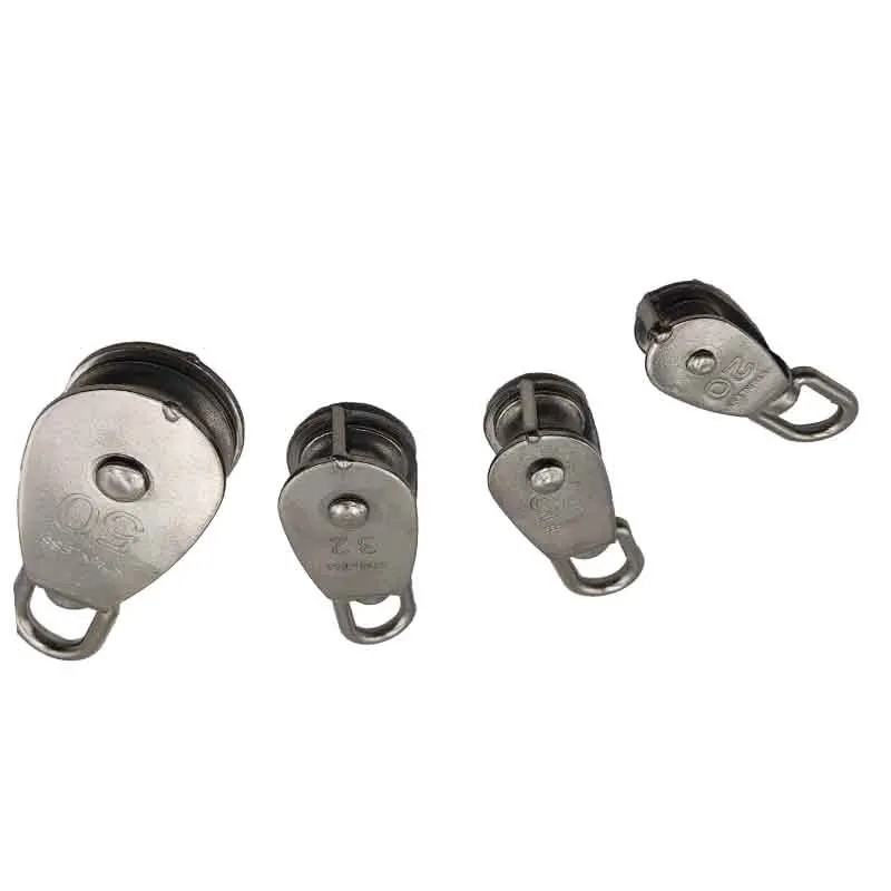 M25 Single Pulley Block Stainless Steel Heavy Duty Hardware Single Wheel Pulley Block