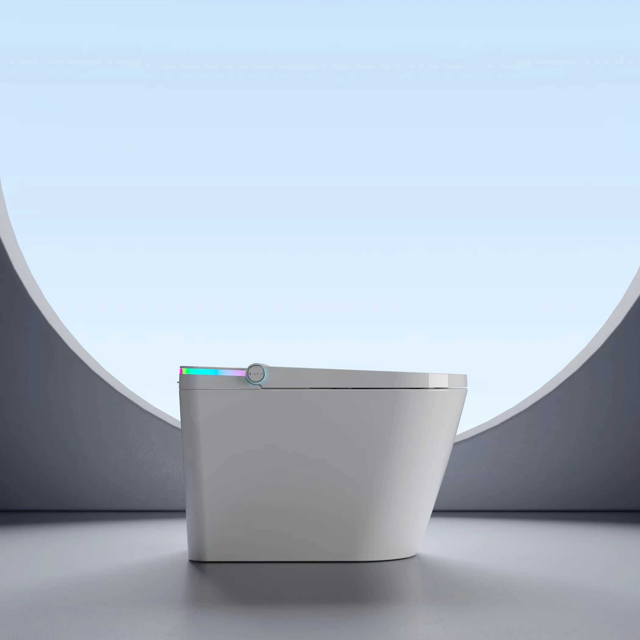 American Design Floor Mounted Water Closet Toilet Bowl Bathroom Automatic Ceramic One Piece Siphon Jet Flushing Smart Toilet